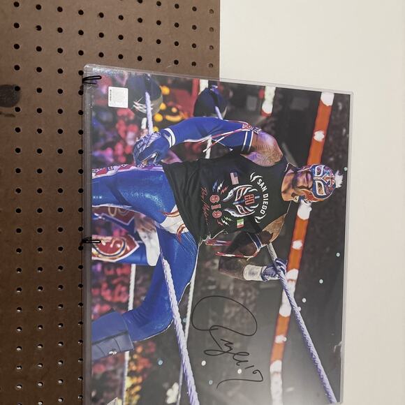 Rey Mysterio Enters the Ring Autographed Framed 8" x 10" WWE Wrestling Photo - Picture 4 of 4